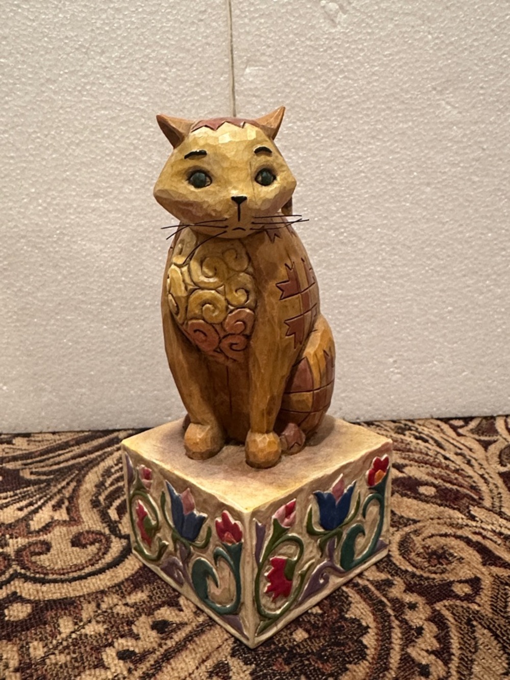 Jim Shore Cat Figurine in Warm Brown and Tan “Jasper”